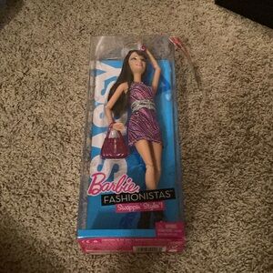 New Barbie Fashionistas Doll in Purple Dress swappin’ styles